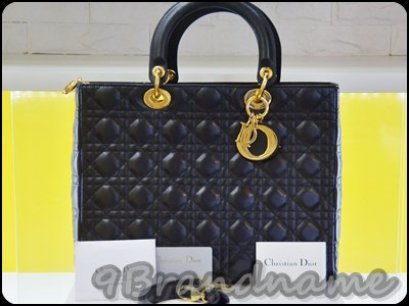 Christian Dior - Lady Dior Black Lambskin GHW size 12