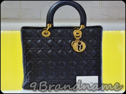 Christian Dior - Lady Dior Black Lambskin GHW size 12