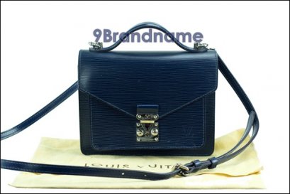 Louis Vuitton Monceau BB Epi Indigo - Used Authentic Bag  กระเป๋าหลุยมอนซิว ไซน์บีบี ลายไม้ สีน้ำเงินเข้ม สามาถรสะพายได้ถือได้ ของแท้มือสองสภาพดีค่ะ
