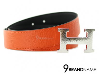 Hermes Belt 90 Orange Epsom Black SHW - Authentic เข็มขัดแอร์เมสสีส้มดำไซส์95 ของแท้ค่ะ