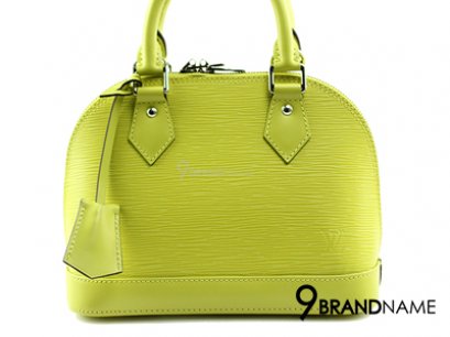 Louis Vuitton Alma BB Epi Pistache -  Authentic Bag  กระเป๋าหลุยวิตตองอัลม่า ลายไม้สีเหลืองมะนาว ไซส์บีบี ขายกระเป๋าหลุยวิตตองของแท้ค่ะ