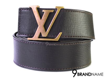 Louis Vuitton Utah sun Tulle LV initial belt leather dark brown X antique-like gold metal fittings M6900
