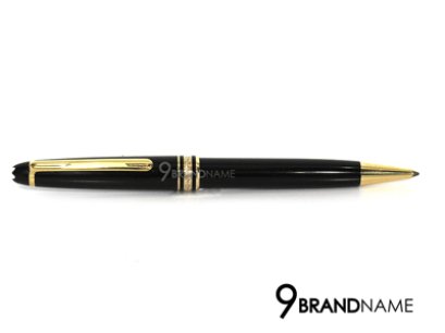 Montblanc Meisterst&uuml;ck Gold-Coated Classique Ballpoint Pen -  Authentic ปากกา มองบรังซ์ สีดำ ขอบทอง รุ่นหัวบอล  รุ่นนิยม หรูหรา ดีไซน์สวย
