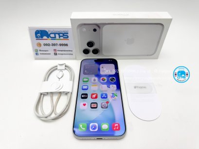 จองแล้ว iPhone 17 Pro Max 256GB Silver ศูนย์ไทย แบต 100% รอบชาร์จ 111 รอบ (C2604019S7)