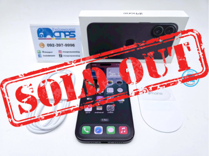 iPhone 16 128GB Black ศูนย์ไทย แบต 100% รอบชาร์จ 0 รอบ (C2508012S7)