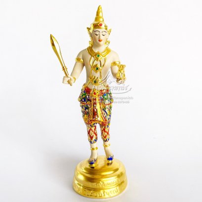 พระชัยมงคล พระภูมิ เบญจรงค์ ขนาด 9 นิ้ว