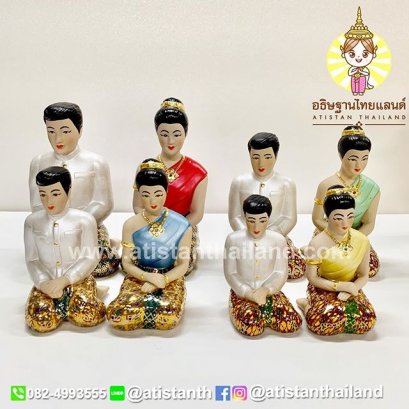 บ่าวชายหญิงเบญจรงค์ขนาดจิ๋ว