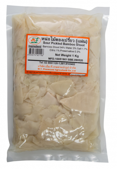 เอ็มที หน่อไม้ดองเปรี้ยว ชนิดแผ่น 900 g
