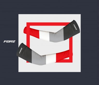Cycling arm sleeve-[RED&amp;GREY]