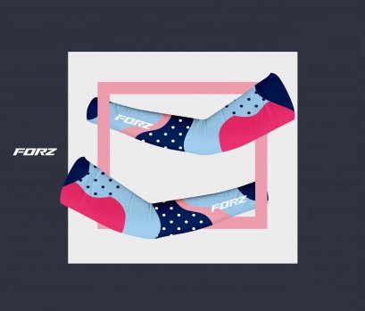 Cycling arm sleeve-[PINK&amp;BLUE]