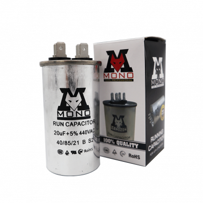 แคปรันหรือคาปาซิเตอร์ 20ไมโคร แบบ 2ขั้ว (MONO)