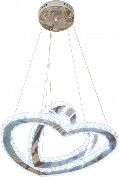 Double Heart Crystal Chandelier โคมไฟระย้า