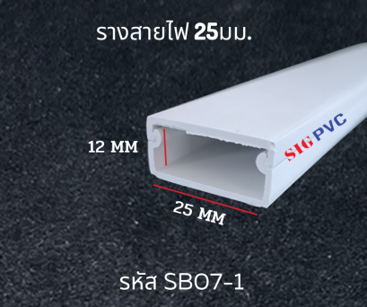 รางสายไฟPVC ขนาด 25มม.