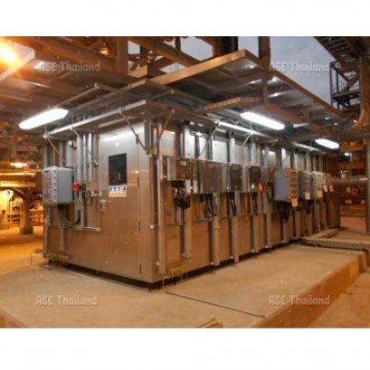 Analyzer on mounting rack