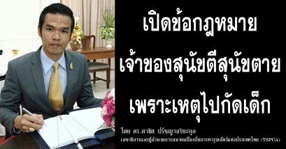 เปิดข้อกฎหมายเจ้าของสุนัขตีสุนัขตาย เพราะเหตุไปกัดเด็ก