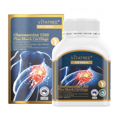 Vitatree Glucosamine 1500 plus Shark Cartilage 100 Tablets
