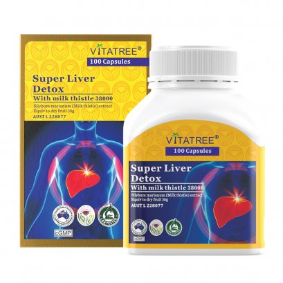 Vitatree Super Liver Detox with Milk Thistle 38000 100 Capsules