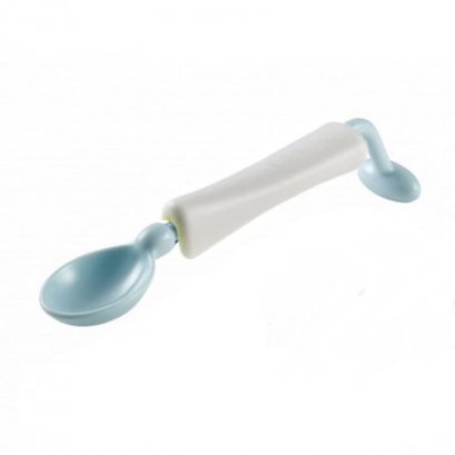 BEABA ช้อนฝึกทานอาหาร ด้ามหมุนได้ 360° Training Spoon - Blue