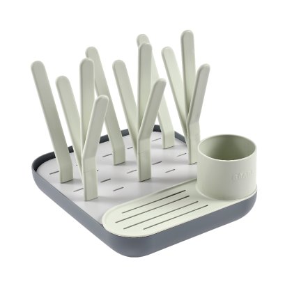 ที่ตากขวดนมพร้อมถาดรองน้ำ Forest Drying Rack - Green/Grey