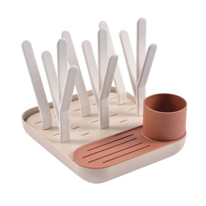 ที่ตากขวดนมพร้อมถาดรองน้ำ Forest Drying Rack - Terracotta / Clay