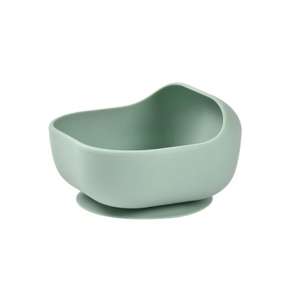 ชามซิลิโคนก้นดูด Silicone Suction Bowl - Sage Green