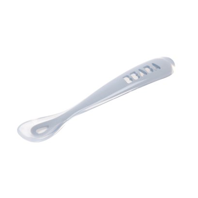 Ergonomic 1st age Silicone Spoon &ndash; Pebble