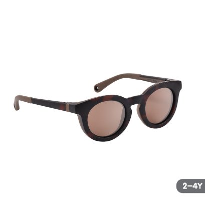 แว่นกันแดดเด็ก Sunglasses (2-4 y) Happy Dark Tortoise