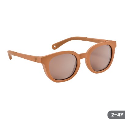แว่นกันแดดเด็ก Sunglasses (2-4 y) Square Caramel