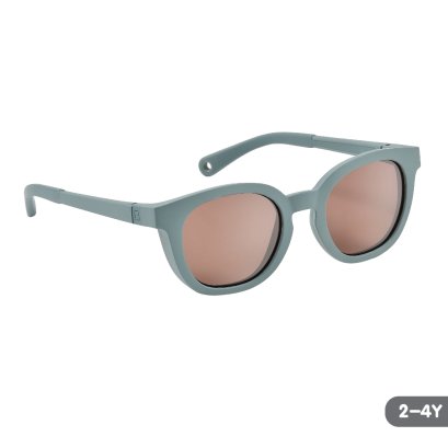 แว่นกันแดดเด็ก Sunglasses (2-4 y) Square Smokey Green
