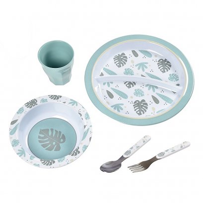 ชุดเซ็ทของขวัญอุปกรณ์ทานอาหาร Melamine Gift Meal Set - Jungle