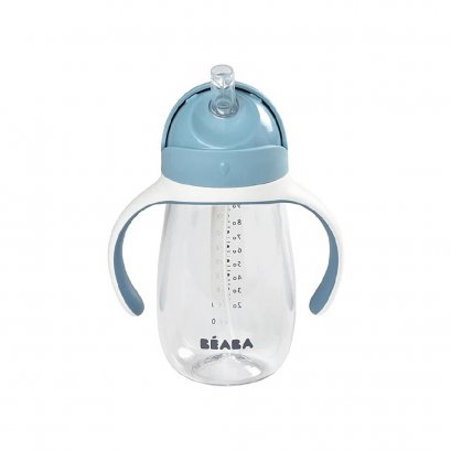 กระติกน้ำหัดดื่ม Straw Cup Tritan with Handles 300 ml - Windy Blue