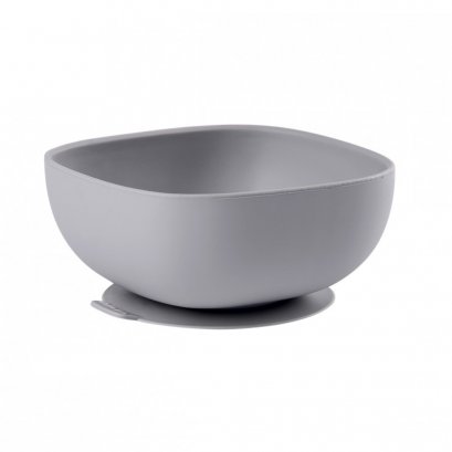 ชามซิลิโคนก้นดูด Silicone Suction Bowl - Grey