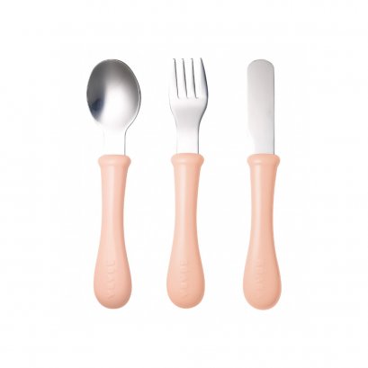 ช้อนส้อมมีด Stainless steel training cutlery Knife / Fork / Spoon - NUDE