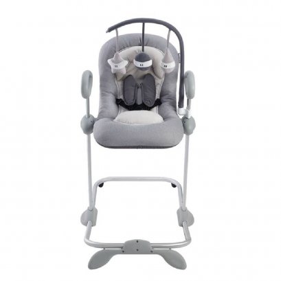 Up &amp; Down Bouncer III with Play Arch - HEATHER GREY