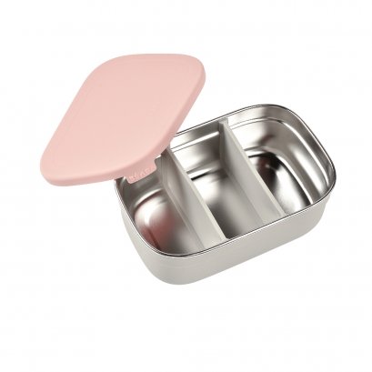 กล่องอาหารสแตนเลส Stainless Steel Lunch Box - Dusty Rose / Grey