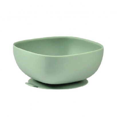 ชามซิลิโคนก้นดูด Silicone Suction Bowl - Frosty Green