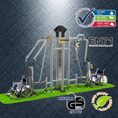 สถานีบริหารกล้ามเนื้อแขนหัวไหล่หน้าอก(แบบดึง-ผลัก)