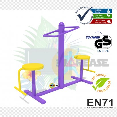 นั่งบิดบริหารเอว แบบ 2 ที่