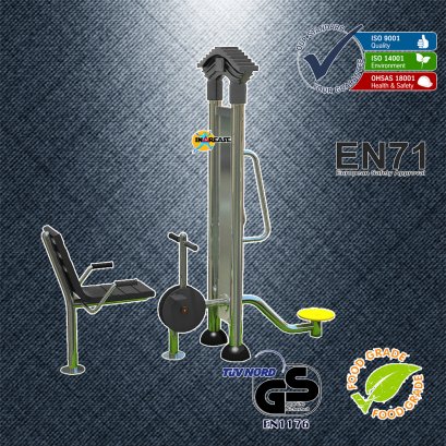 ยืนบิดบริหารเอว-จักรยานนั่งพิงปั่นแบบไร้น้ำหนัก