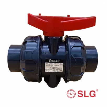 บอลวาล์ว ทูยูเนียน สวมท่อ ยูพีวีซี UPVC True Union Ball Valve, Socket End จากแบรนด์ SLG