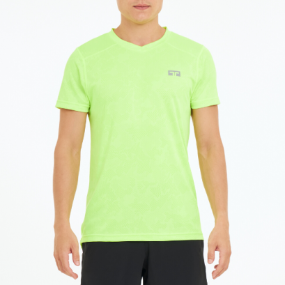 TL Distance T-Shirt เสื้อกีฬาทรงคอวี (YELLOW)