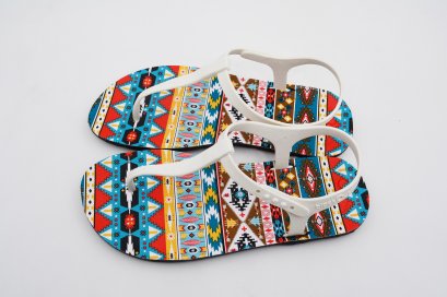 SLINGBACK-blackOut พื้นอินเดียแดง/หูขาว