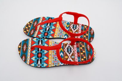 SLINGBACK-blackOut พื้นอินเดียแดง/หูแดง