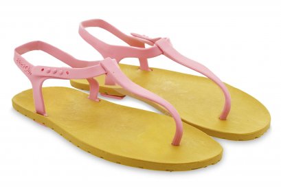 SLINGBACK-พื้นเหลือง-สายสีชมพู