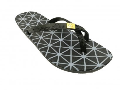 TOELOOP-blackOut Prism พื้นดำ-สายสีดำ