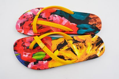 TOELOOP-blackOut พื้นเพ้นท์/หูเหลือง