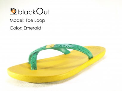 TOELOOP-blackOut Brown/Emerald