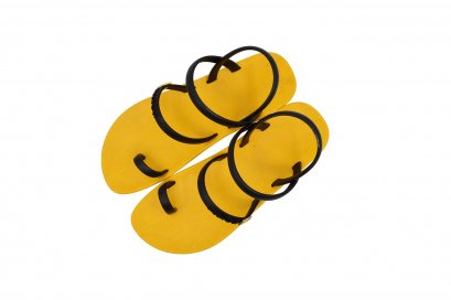 TOELOOP SLING - blackOut พื้นเหลือง หูดำ