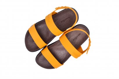 Comfy Slingback - blackOut พื้นโกโก้ หูทอง