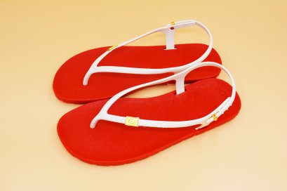 FLIPPER SLINGBACK - blackOut พื้นแดง/หูขาว